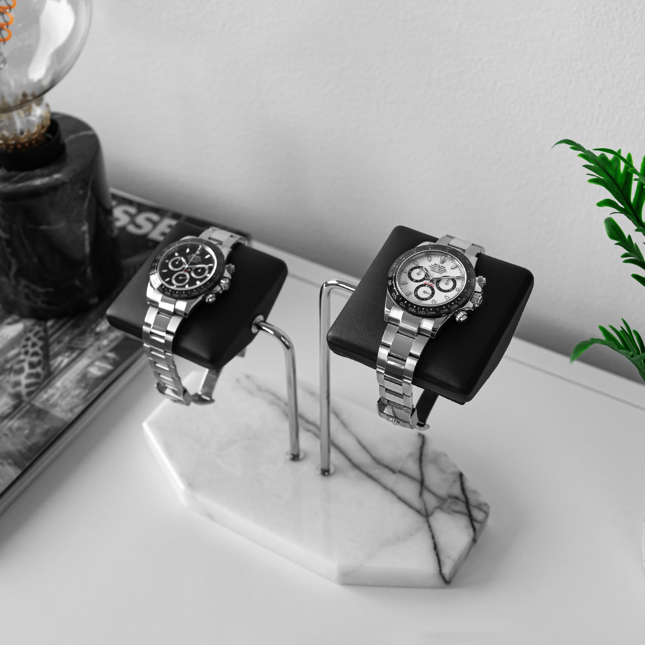 Panda Lilac Watch Stand - Two Watches